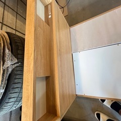 ニトリ中古シングルベッド 木製 ヘッドボード収納の画像