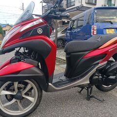値下げ.側車付軽二輪登録可能.トリシティ125.好調キレイ.始動動画の画像