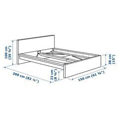 IKEA MALM BED ダブルサイズ イケア マルム 訳ありの画像