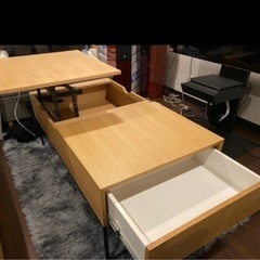 LOWYA ローテーブル 昇降式 の画像
