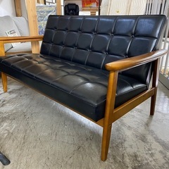 【愛品館 江戸川店 】 kチェア 2シーター スタンダードブラック karimoku60（カリモクロクマル）の画像