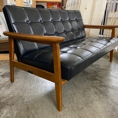 【愛品館 江戸川店 】 kチェア 2シーター スタンダードブラック karimoku60（カリモクロクマル）の画像