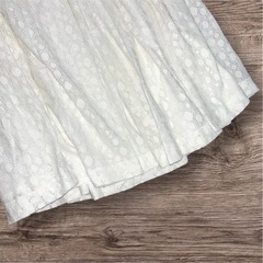 【美品】LOVE doll❤フレアスカート　白レース　ミモレ丈の画像