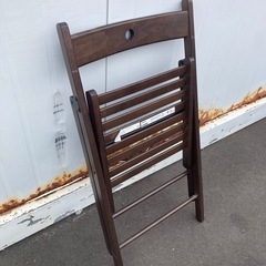 【kj175】IKEA イケア フロースヴィ 折りたたみチェア 椅子 ブラウン アウトドア キャンプ ミーティング 色々なご用途に　検)一人暮らし　ファミリー　冷蔵庫　洗濯機　オフィス　事務　テーブル　ラック　収納　家具　ソファ　キッチンの画像