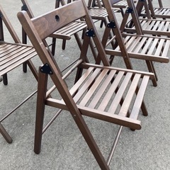 【kj175】IKEA イケア フロースヴィ 折りたたみチェア 椅子 ブラウン アウトドア キャンプ ミーティング 色々なご用途に　検)一人暮らし　ファミリー　冷蔵庫　洗濯機　オフィス　事務　テーブル　ラック　収納　家具　ソファ　キッチンの画像