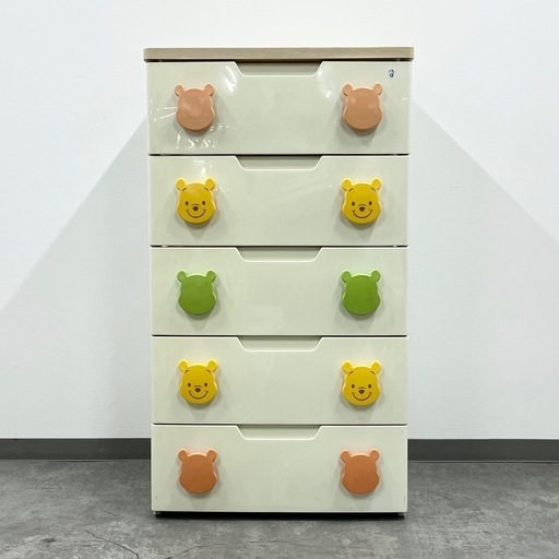 SNT749 アイリスオーヤマ キッズチェスト くまのプーさん 5段 衣類収納