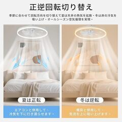 新品　led シーリングファンライト サーキュレーター付き 10~12畳 無階段調光/調色 6階段風量調整 DCモーター天井扇 ≥4000LM 2025年の新モデルの画像