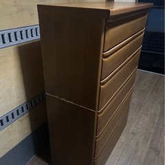 【木製ハイチェスト】シンプル＆大容量！ナチュラルカラーのタンスお譲りしますの画像