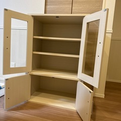 【お譲り先決定】収納棚　食器棚　両開き棚 の画像