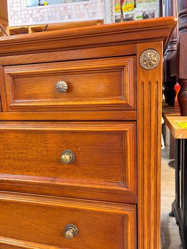 アンティーク 西洋クラシック チェスト 4段 横幅90cm奥行45cm高さ90cm