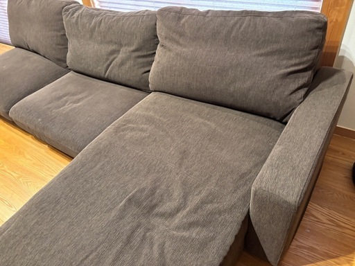 引取お願い　3人掛けソファ　カウチ