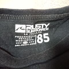 ♠　RUSTY 　ラスティ　Tシャツ　サーフ　surf 　サイズM　胸囲６８～９６　　メンズ 　レディース　どちらでも着られそうですの画像