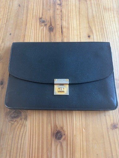 CÉLINE 黒 レザー クラッチバッグヴィンテージ (エトワール