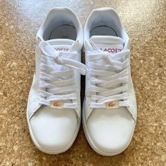 LACOSTE ホワイト/ピンク スニーカー (Lim) 甲府の靴