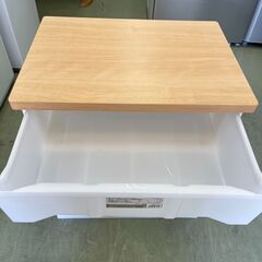 【✨お取引き中です✨】🧺✨お部屋が一気にスッキリ‼️木製天板ストッカー【幅55cm・3段タイプ】★6260★の画像