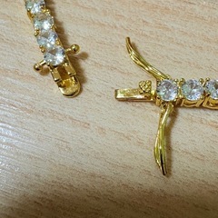 未使用 石付き テニスネックレス 4mm 50cmの画像