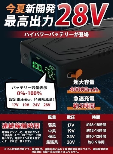 ファンバッテリーセット 43V超高出力 日本製ブラシレスモーター 暴風 超軽量 楽天市場】＼期間限定 ポイント20倍／【2025年究極新設計】 43V