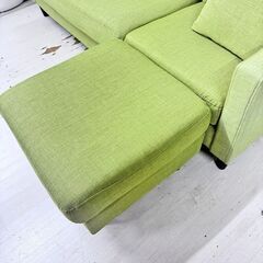  24810  オットマン付きカウチソファ、3人掛けソファ    ◆大阪市内・東大阪市他 6,000円以上ご購入で無料配達いたします！◆ ※高槻・枚方方面◆西宮・尼崎方面◆生駒方面　それぞれ条件付き無料配送あり！            の画像