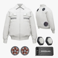 新品　XL空調冷却服 ファン付き ペルチェ素子搭載30000mAh大容量バッテリーの画像