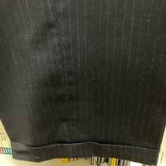 大きいサイズ　Wスーツ　E6 紺ストライプの画像
