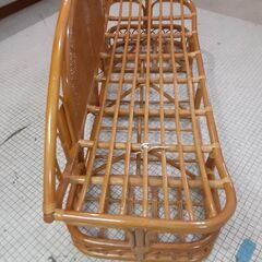 籐家具、ソファークッション無し　NO.１０９の画像