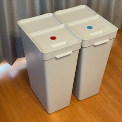 【IKEA】HÅLLBAR ホルバル ふた付きゴミ箱 ライトグレー 35L(2個セット)の画像