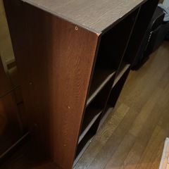 木製カラーボックス　幅59cm×高さ89cm×奥行29cm　ダークブラウンの画像