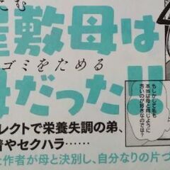 コミックエッセイ　本　母は汚屋敷住人　母を片づけたい汚屋敷で育った私の自分育て直しの画像