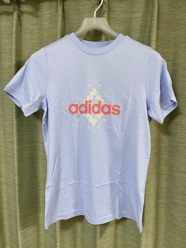 adidasアディダスW WOVN グラフィックTシャツ ブルーサイズL