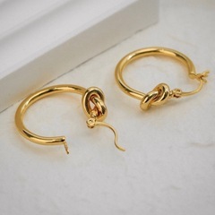 【ピアス&リング】ノットデザイン  18Kメッキの画像