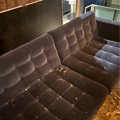 IKEA　LANDSKRONA ランズクローナ 2人掛けソファ, ジューパルプ ダークブルー/メタルの画像