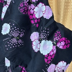 レディース　浴衣　黒蝶柄の画像