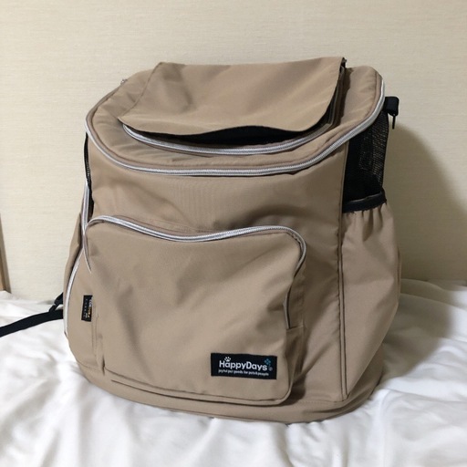 HappyDays ペット用リュックキャリーライトブラウン(ペット用品)〔代引不可〕 HappyDays ペット用リュックキャリーライトブラウン(ペット用品)
