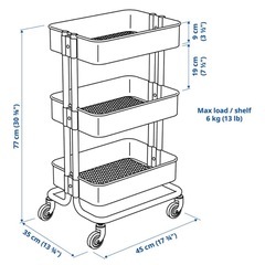いち様専用【IKEA】ワゴン　カーキ　ロースコグ　の画像