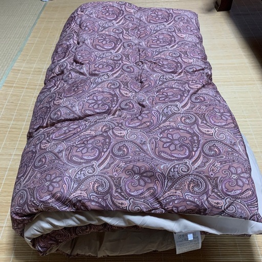 こたつ掛け布団　ペイズリー柄　茶色
