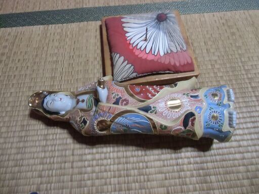 九谷焼 観音菩薩 像 置き物 昭和49年購入品 お譲りします。＊石川県＊美川より＊期間限定