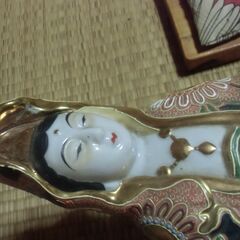 九谷焼 観音菩薩 像 置き物 昭和49年購入品 お譲りします。＊石川県＊美川より＊期間限定の画像