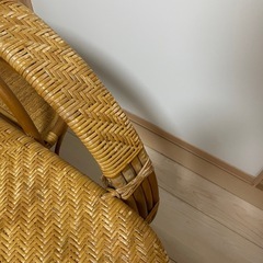 【中古】竹製の寝椅子（リクライニングチェア）※キズありの画像