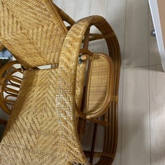 【中古】竹製の寝椅子（リクライニングチェア）※キズありの画像