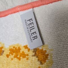 FEILER フェイラー テディベア タオルハンカチ クマ オレンジ どうぶつの画像