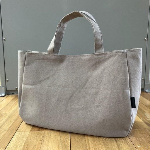 ハンドメイド】帆布トートバッグ グレージュ 大きめ 0801新品未
