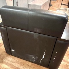 【高級】オフィス家具 レザーアームチェア 黒　革　ブラック　ソファの画像