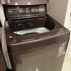 東芝製10kg縦型洗濯機（乾燥機付き）の画像