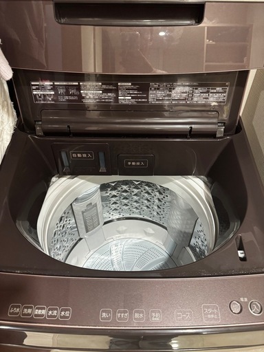 東芝製10kg縦型洗濯機（乾燥機付き）