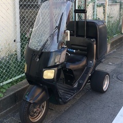 《ジャイロキャノピー》実働 2st ミニカー 2スト TA02 ワイドタイヤ ジャンク バイク ホンダ HONDA ウーバーイーツ wolt出前館 配達用 デリバリー Uber eats　屋根付き の画像