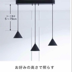 3灯式ペンダントライト　電球付き ロウヤの画像
