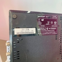 SHARPのAQUOSテレビ40型（壁掛け可能）の画像