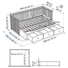 【しみこさま専用】IKEA ヘムネスデイベッドフレームの画像
