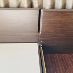 ニトリ　シングルベッド(ブラウン)×2の画像
