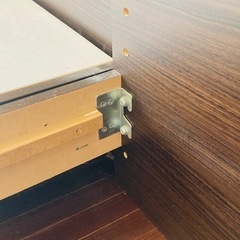 ニトリ　シングルベッド(ブラウン)×2の画像